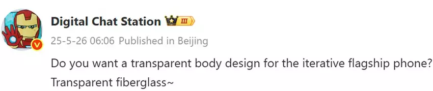 Digital Chat Station auto-vertaling van de post. Bron: Weibo