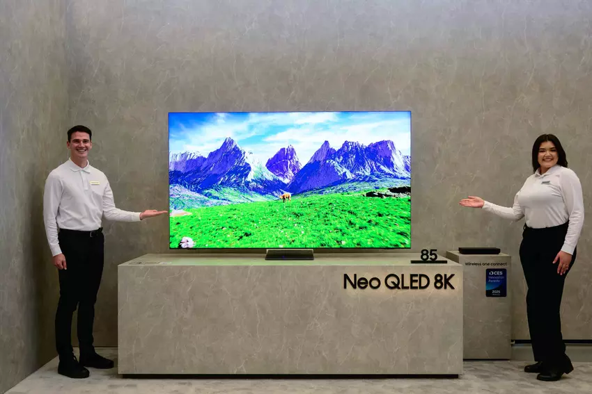 Samsung Neo QLED 8K 2025 TV met een diagonaal van 85 inch.