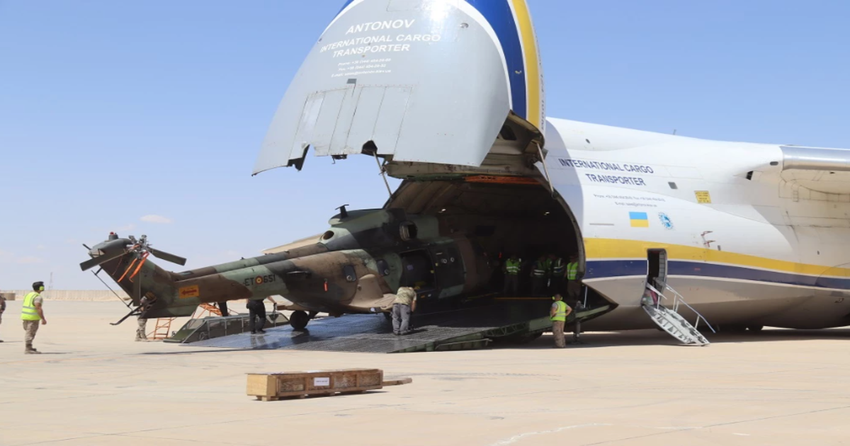 Oekraïense An-124 Ruslan vervoerde Spaanse helikopters naar Irak 
