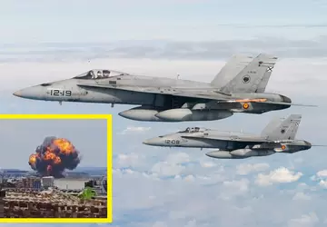 Spaanse luchtmacht F/A-18 Hornet jachtvliegtuig stort ...