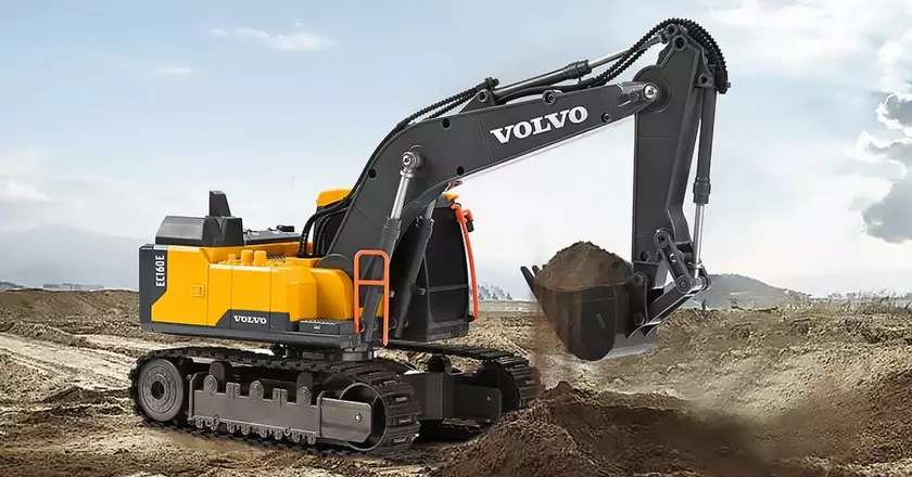 DUBBELE E Volvo RC graafmachine die kan graven