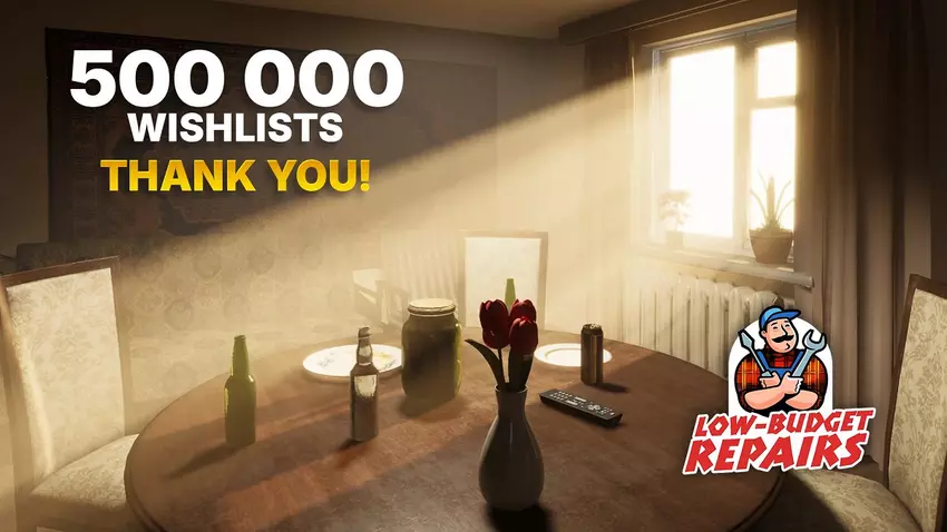 De amusante Low-Budget Repairs-simulator heeft enorm veel aandacht getrokken - het spel is toegevoegd aan het verlanglijstje van 500 duizend Steam-gebruikers