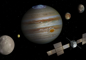 Interplanetair station JUICE stelt antenne op ...