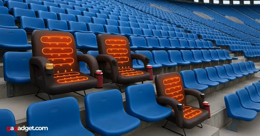 Verwarmde tribunestoel. Bron