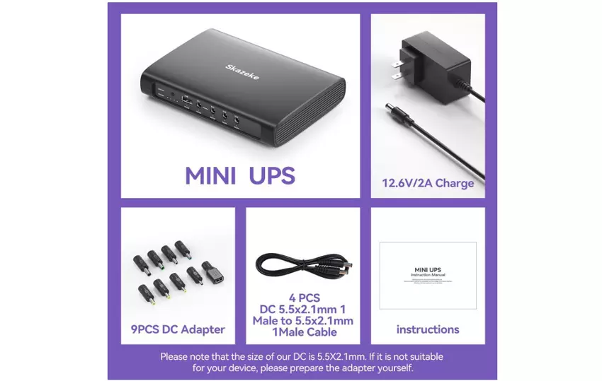 Skazeke 15000mAh router back-up batterij