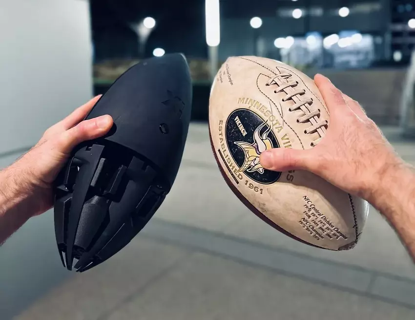 Amerikaanse startup onthult een impactdrone die kan worden gelanceerd door een voetbal te gooien