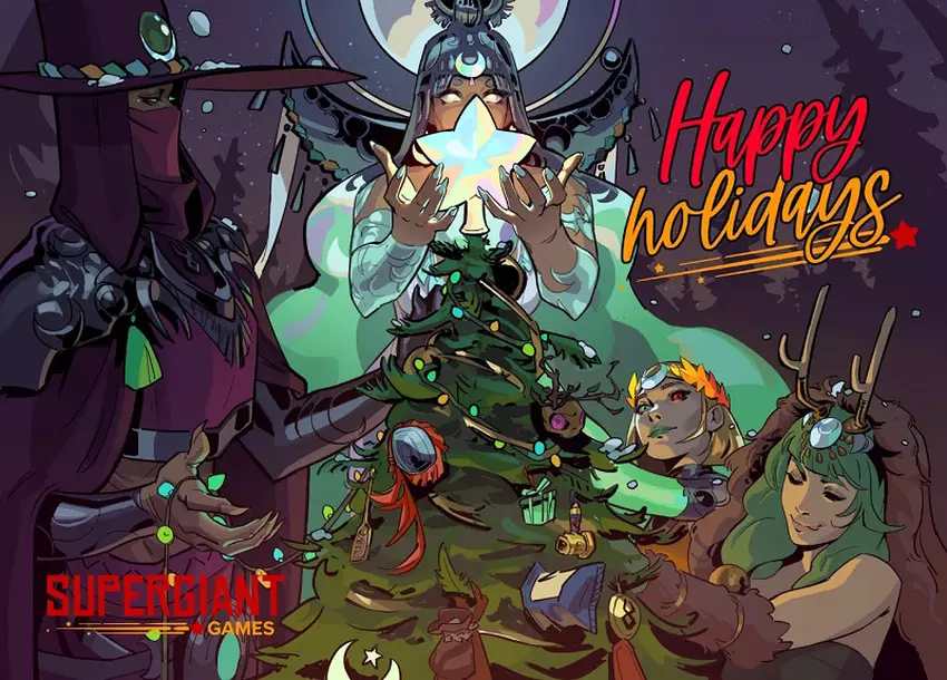 Een kerstkaart van Supergiant Games