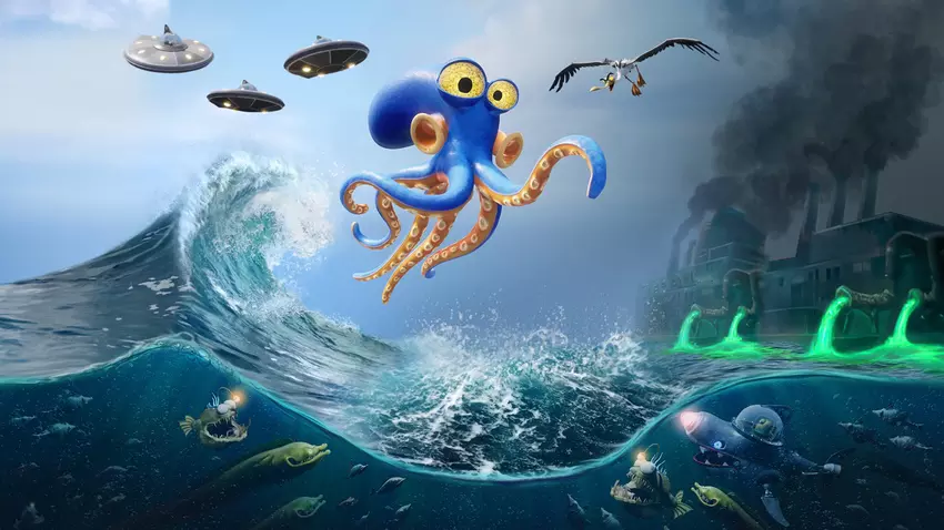 Red de Octopussen: Konami heeft een leuke platformgame aangekondigd genaamd Darwin's Paradox