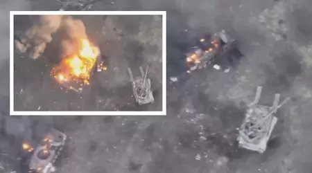 Oekraïense troepen vernietigden twee Russische T-80BV tanks en twee infanteriegevechtsvoertuigen in één gevecht
