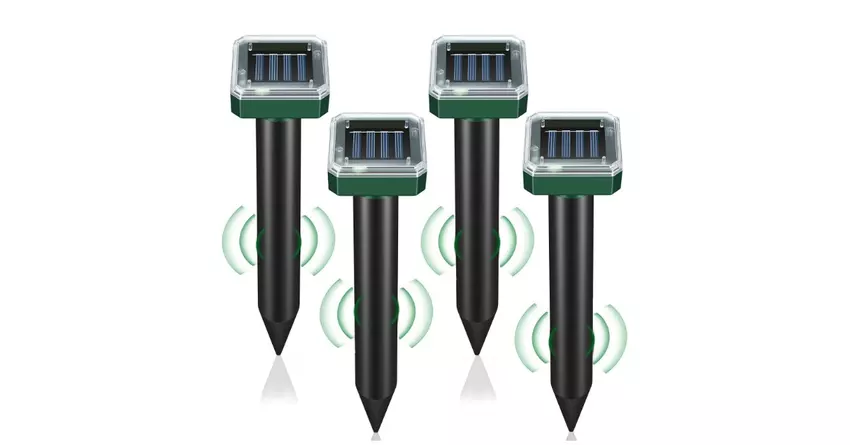 LOTARINI Mollenverjager op zonne-energie 4 Set