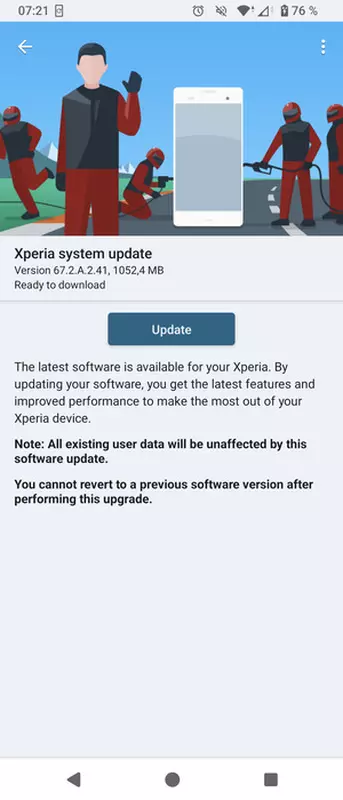 Android 15-update voor Sony Xperia 5 V