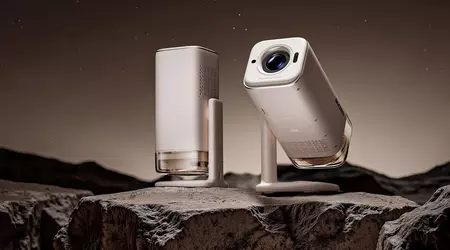 Aurzen BOOM Air - draagbare projector met Dolby Audio, Google TV en 110° draaiplatform