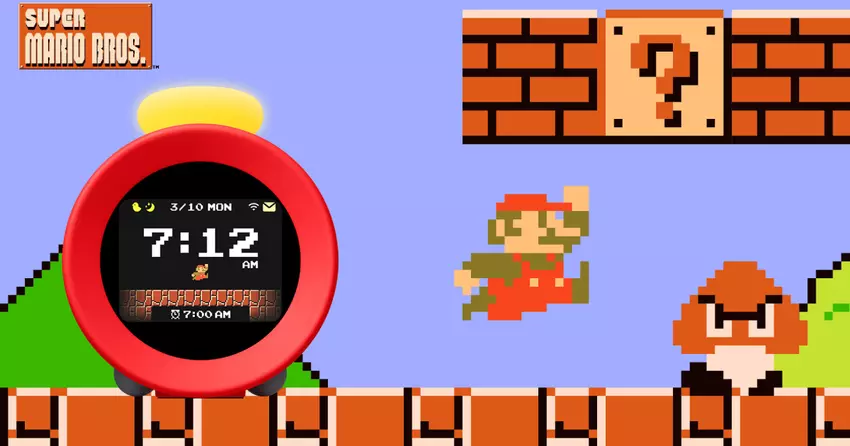 De slimme wekker Nintendo Alarmo is bijgewerkt met klassieke scènes uit Super Mario Bros. 