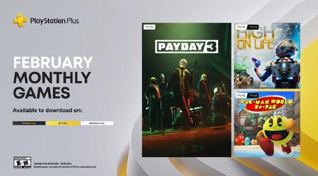 PS Plus-abonnees krijgen in februari drie games: Payday 3, satirische shooter High on Life en een Pac-Man remake