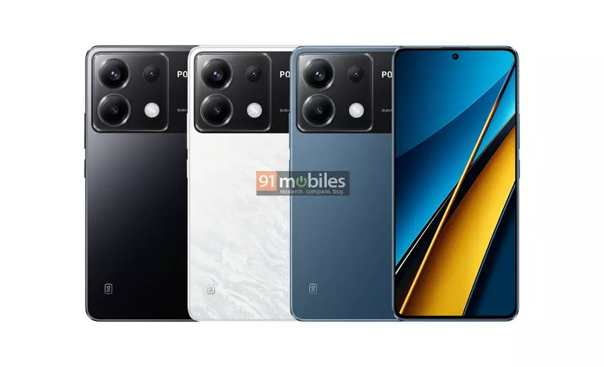 POCO X6 5G onthuld in vooraankondigingsvideo: twee kleuren, drievoudige camera, 67W opladen en meegeleverd hoesje