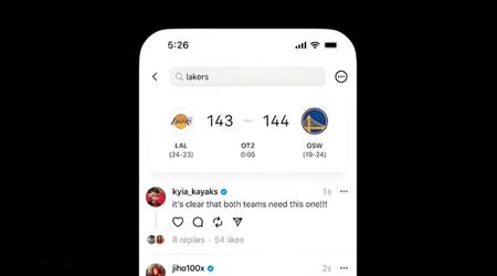 Threads is van plan om resultaten van sportwedstrijden te tonen