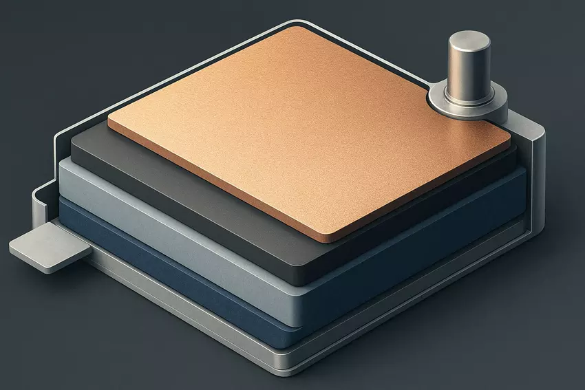 Illustratieve afbeelding van een solid-state batterij