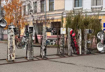 Een installatie van Vodafone's gemangelde telecomapparatuur ...