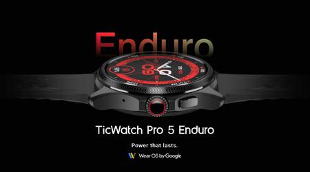 Mobvoi heeft de TicWatch Pro 5 Enduro onthuld met een nieuw bandje, saffierglas en Wear OS aan boord voor $349