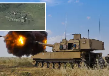 De M109A6 Paladin houwitser vernietigt een ...