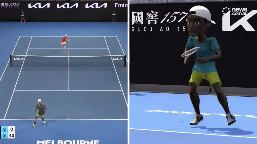 Australian Open tenniskampioenschap wordt uitgezonden in Wii Sports-stijl