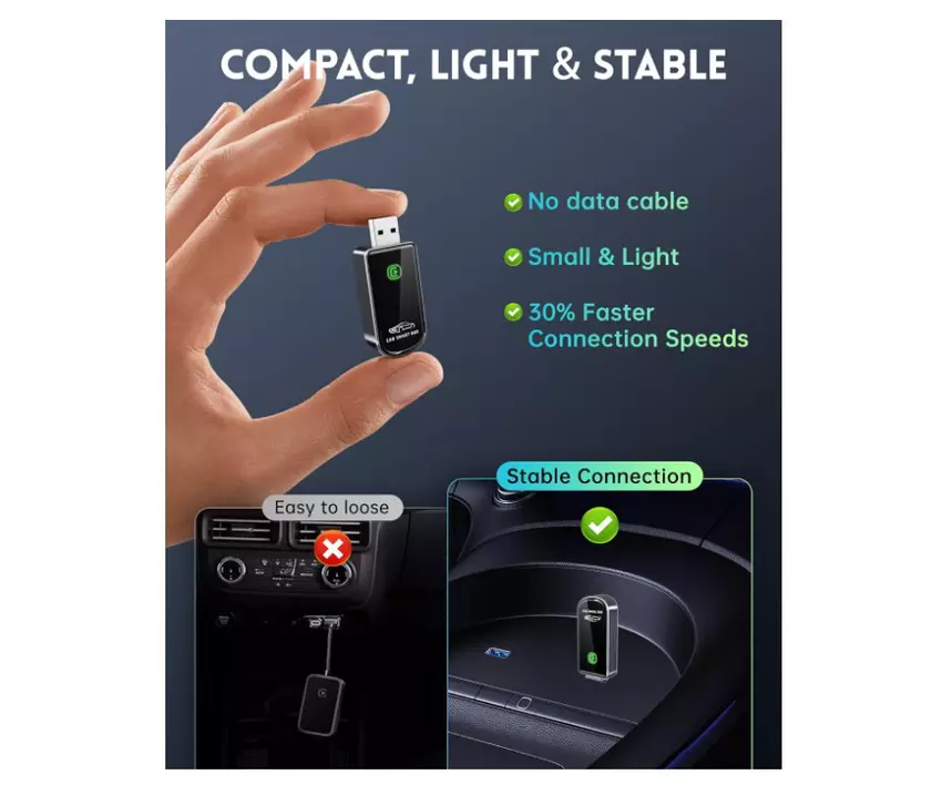 Amzfeel draadloze apple carplay adapter