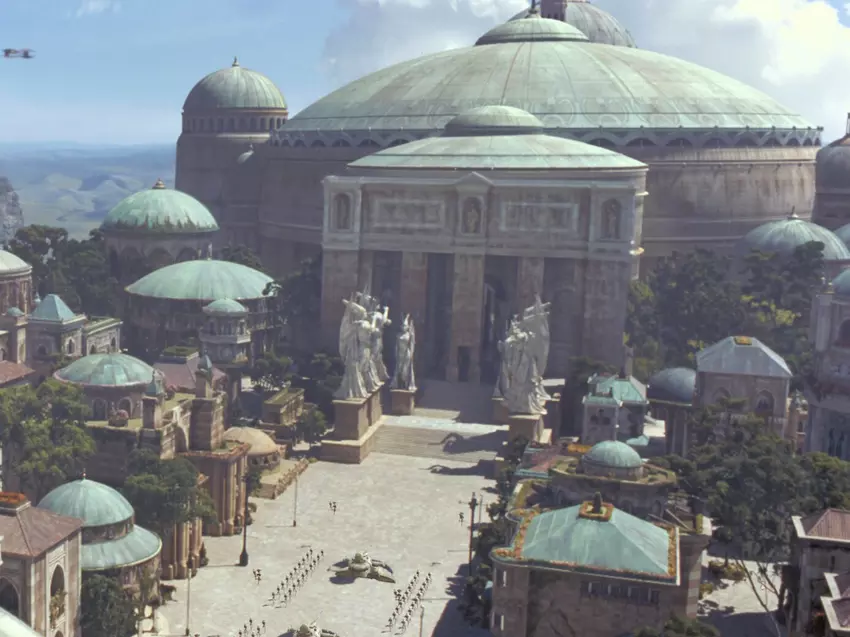 Het Koninklijk Paleis van Teed op de planeet Naboo