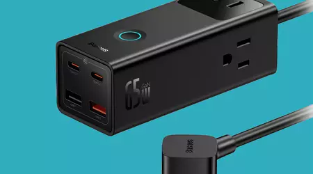 Baseus heeft een GaN 7-in-1 verlengsnoer geïntroduceerd met 65 watt vermogen