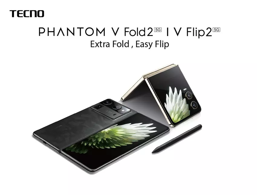 Insider laat zien hoe de opvouwbare smartphones TECNO Phantom V Fold 2 en TECNO V Flip 2 eruit zullen zien 