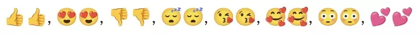 Emoji gevolgd door een animatie op het volledige scherm