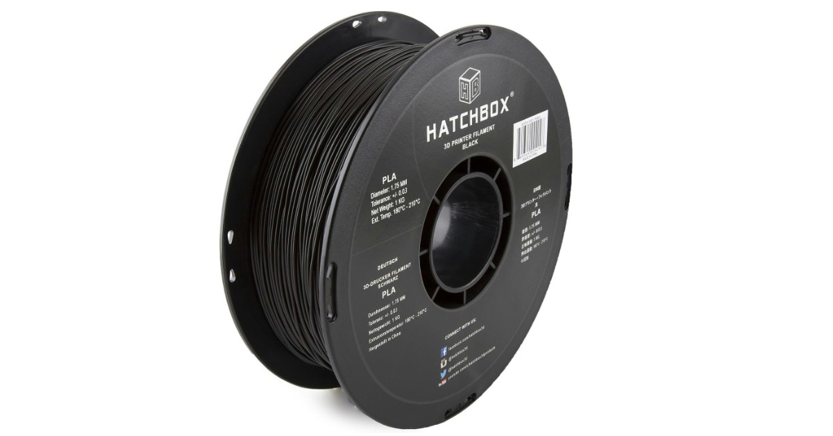 HATCHBOX Black Printer 3D-printer filament voor miniaturen