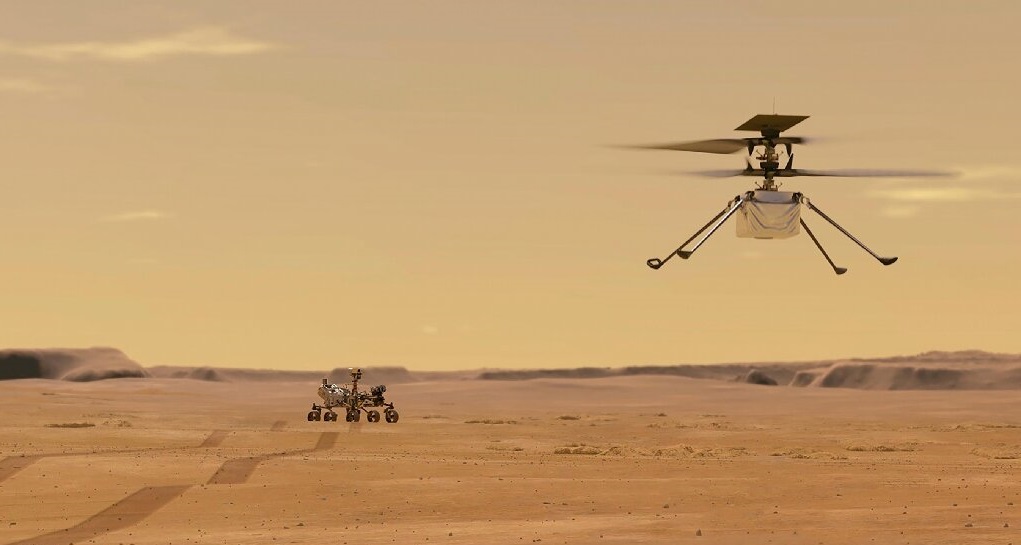 Ingenuity heeft zijn 55e vlucht boven Mars gemaakt - de onbemande helikopter vloog 264 meter in 143 seconden Ingenuity heeft zijn 55e vlucht boven Mars gemaakt - de onbemande helikopter vloog 264 meter in 143 seconden
