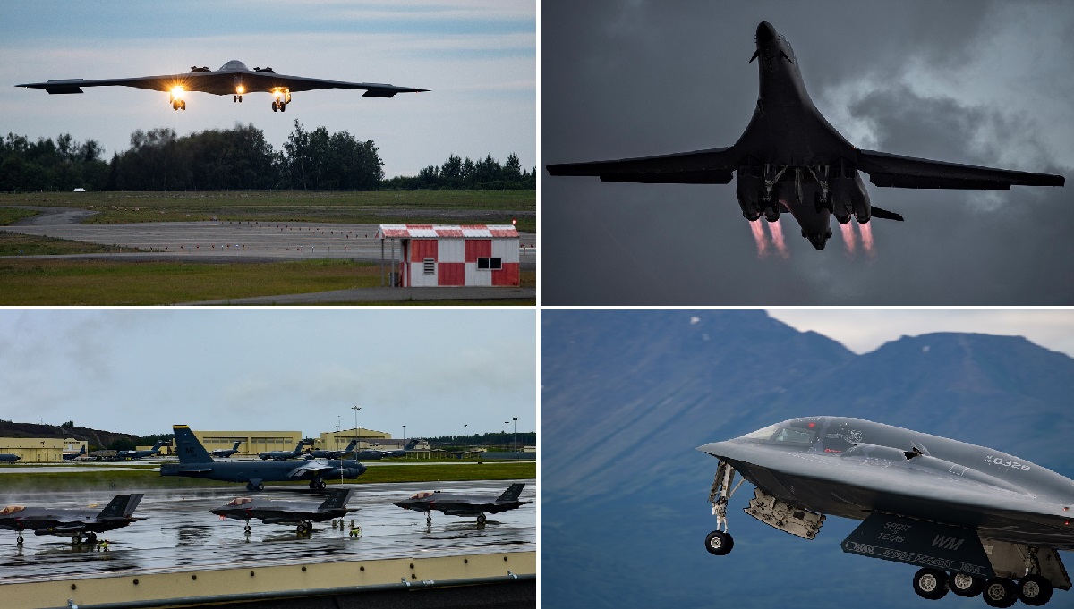 B-2 Spirit, B-52H Stratofortress en B-1B Lancer - de Amerikaanse luchtmacht gebruikte alle typen strategische bommenwerpers tegelijkertijd.