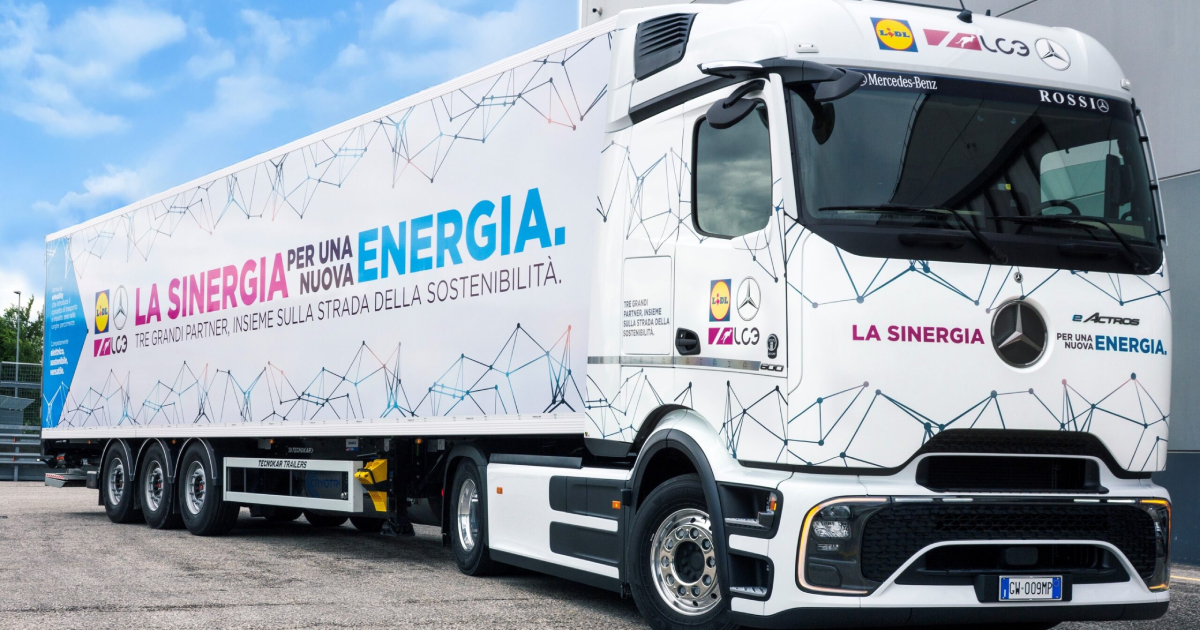 De keten heeft zijn elektronische vleugels verspreid: De nieuwe eActros 600 bij Lidl Italia Mercedes-Benz eActros 600: Elektrische Toekomst voor Lidl Italia