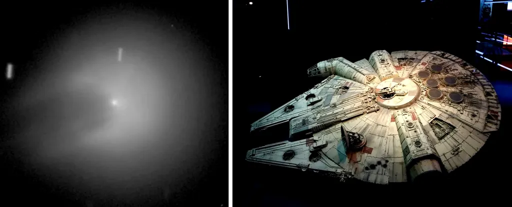 Komeet 12P/Pons-Brooks werd plotseling 100 keer helderder en veranderde in de Millennium Falcon uit Star War.