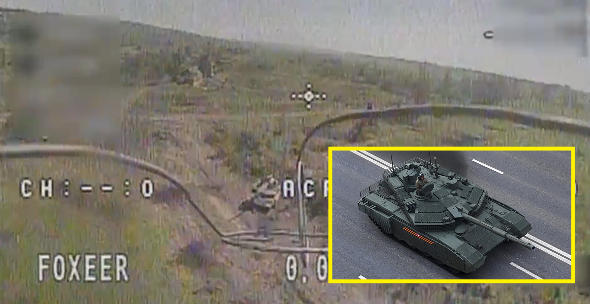 Oekraïense FPV-drones raken Russische gemoderniseerde T-90M tank ter waarde van $2,5 miljoen of meer Oekraïense FPV-drones raken Russische gemoderniseerde T-90M tank ter waarde van $2,5 miljoen of meer