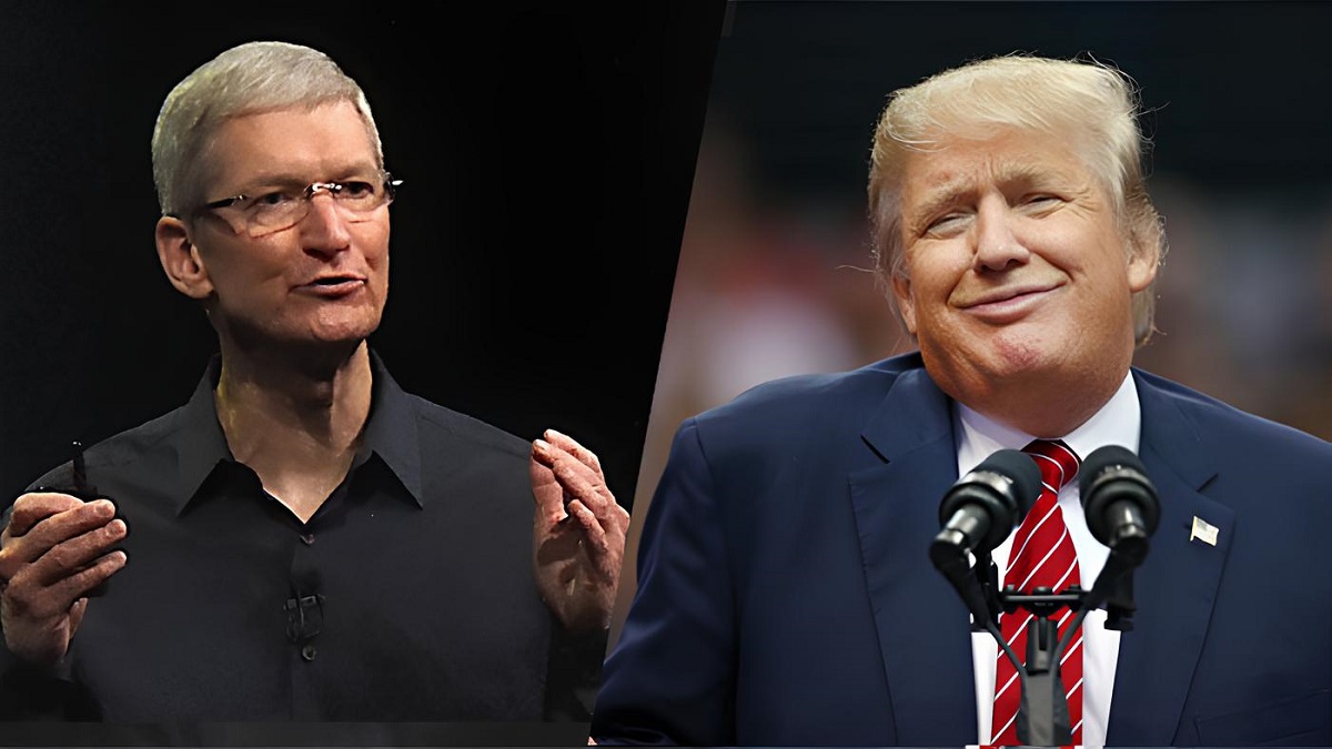 Trump en Cook: een gesprek over de toekomst van technologie in de VS Bijeenkomst van geesten: Donald Trump bespreekt technologie met Tim Cook