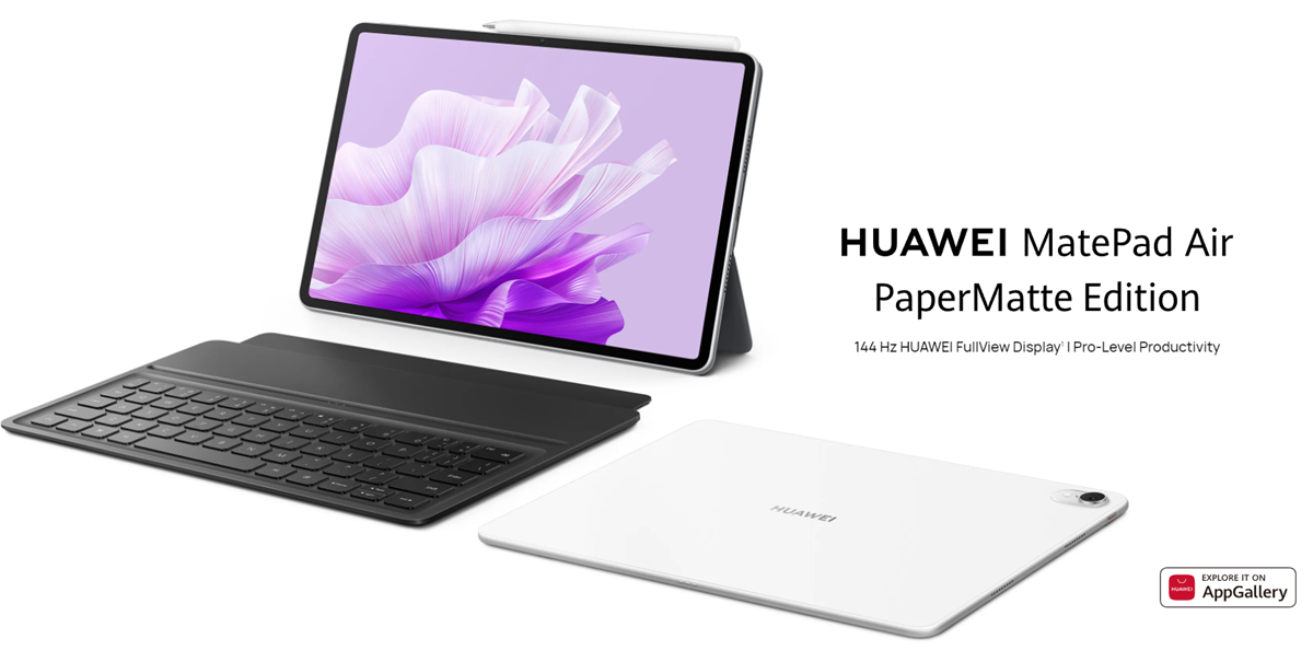 Huawei MatePad Air PaperMatte Edition - Snapdragon 888, 144Hz 2,8K IPS-scherm en M-Pencil 2-ondersteuning voor €649 Huawei MatePad Air PaperMatte Edition - Snapdragon 888, 144Hz 2,8K IPS-scherm en M-Pencil 2-ondersteuning voor €649
