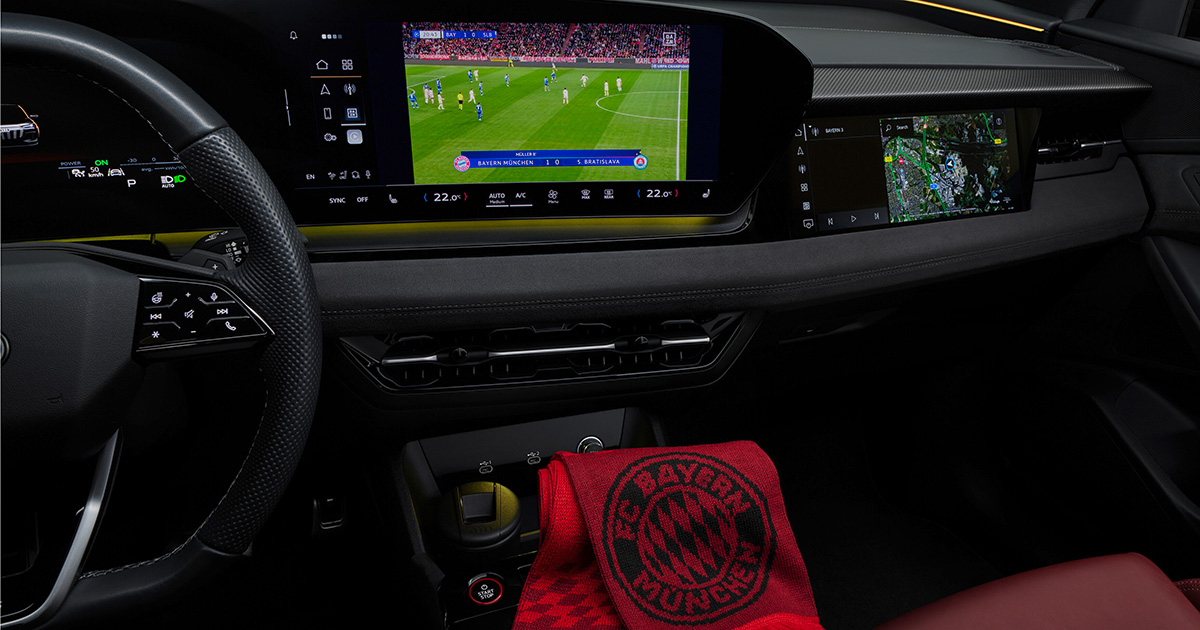 Een nieuw niveau van streamingdiensten in Audi-auto's met de DAZN-app Nu kun je sportuitzendingen van DAZN rechtstreeks in je Audi bekijken