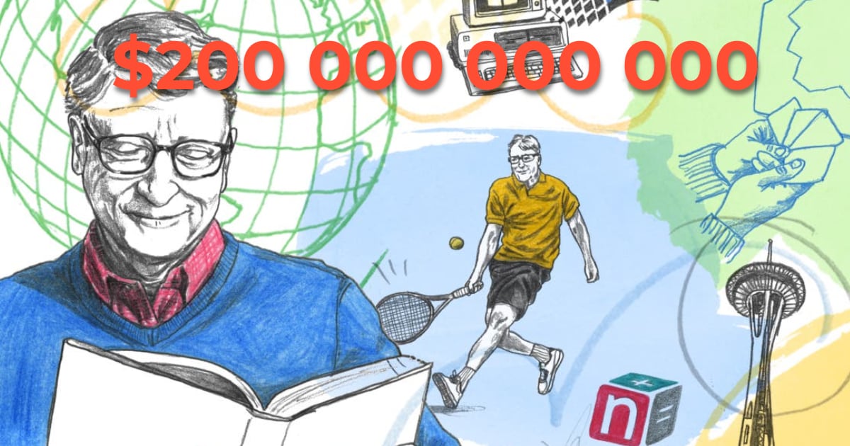 Een creatieve blik op Bill Gates door de lens van collage Kunst en technologie: een nieuwe collage met Bill Gates