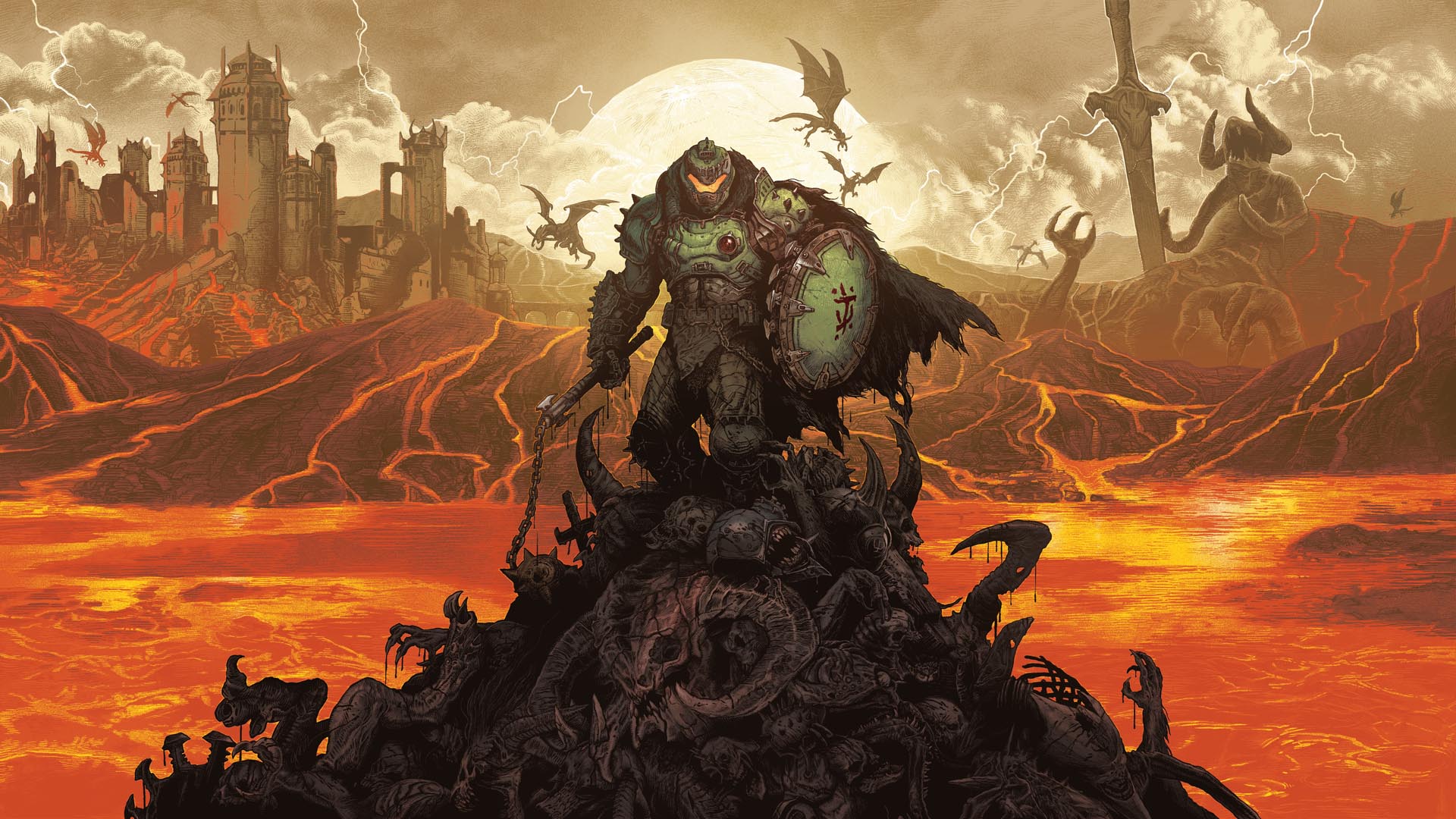 Hoe de Doom-poster de sfeer van de cultgame belichaamt Sinistere wedergeboorte: Poster voor Doom