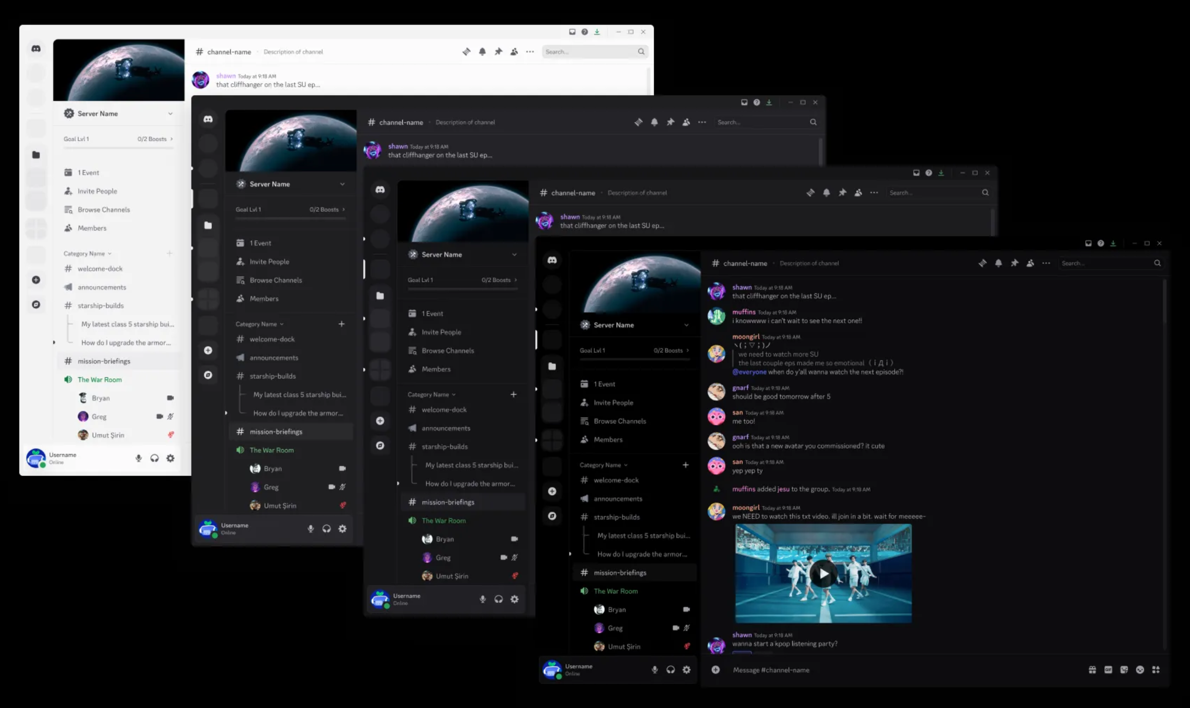 Een blik in de nacht: De interface krijgt een pikzwart thema Ontwerp in vier kleuren: van licht tot volledig zwart