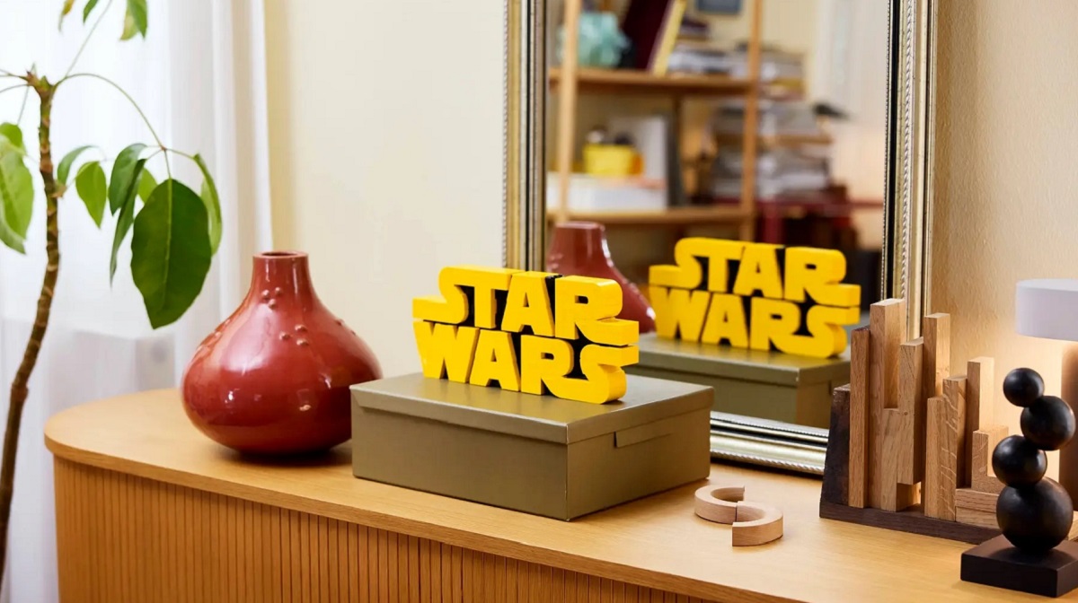 Kunst van blokken: indrukwekkend Star Wars-logo met de hand gemonteerd Dromen waarmaken: Star Wars-logo gemaakt van LEGO-stenen