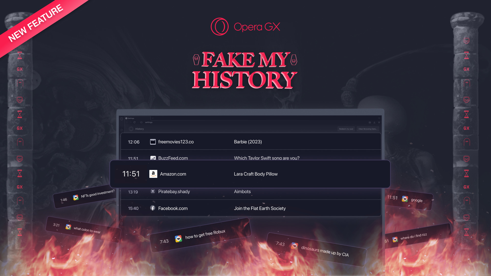 Opera GX biedt aan om zich te ontdoen van "vuil verleden" en geschiedenis op te schonen in geval van overlijden van gebruiker Opera GX biedt aan om zich te ontdoen van "vuil verleden" en geschiedenis op te schonen in geval van overlijden van gebruiker