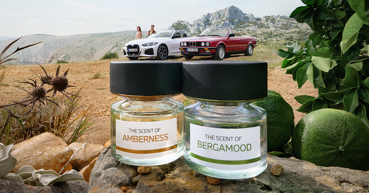Smaak van snelheid: BMW tilt Amberness en Bergamood naar een hoger niveau BMW presenteert: Amberness en Bergamood - de geurrevolutie van de auto-industrie
