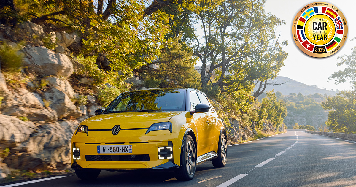De toekomst in: Renault 5 E-Tech uitgeroepen tot auto van het jaar 2025 Renault 5 E-Tech Electric voert de ranglijst aan als Auto van het Jaar 2025