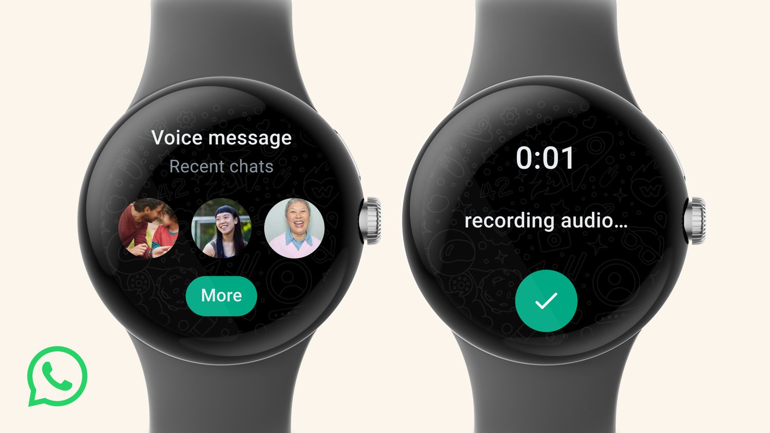 WhatsApp-app is nu beschikbaar op Samsung Galaxy Watch en andere Wear OS smartwatches WhatsApp-app is nu beschikbaar op Samsung Galaxy Watch en andere Wear OS smartwatches