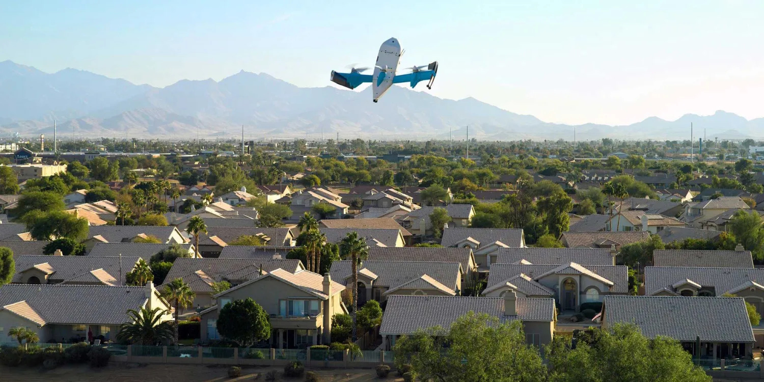 Leveringstechnologieën van de toekomst: Amazon gebruikt drones voor iPhones en AirTags Amazon introduceert drones voor levering: nu kunnen iPhones en Galaxy recht naar je deur vliegen