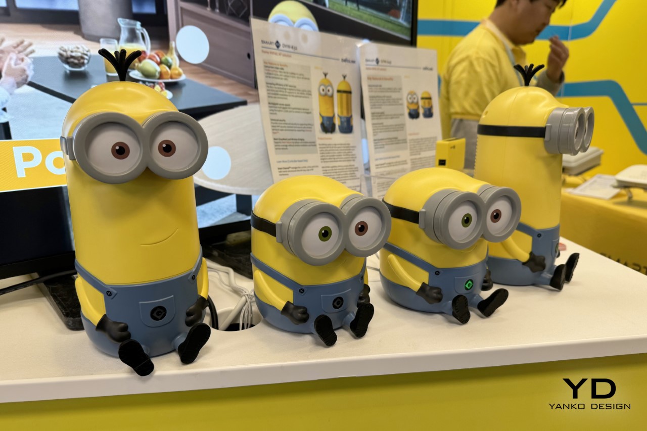 Introductie van schattige Wi-Fi-routers in de vorm van Bob en Kevins volgelingen