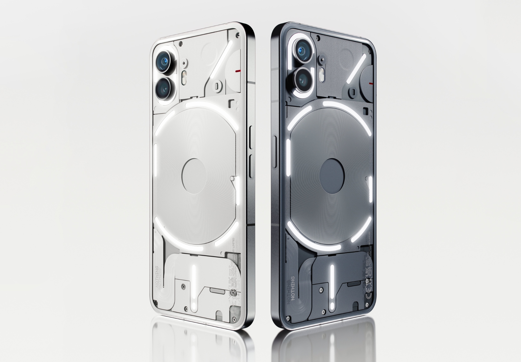 Dubbele camera, twee kleuren en achtergrondverlichting Glyph: Niets heeft een persafbeelding van de telefoon onthuld (2) Dubbele camera, twee kleuren en achtergrondverlichting Glyph: Niets heeft een persafbeelding van de telefoon onthuld (2)